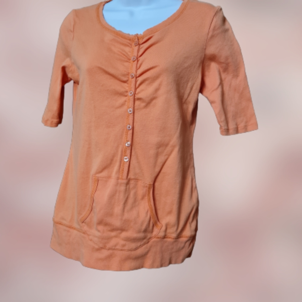 Ladies orange Maurice's top Sz L